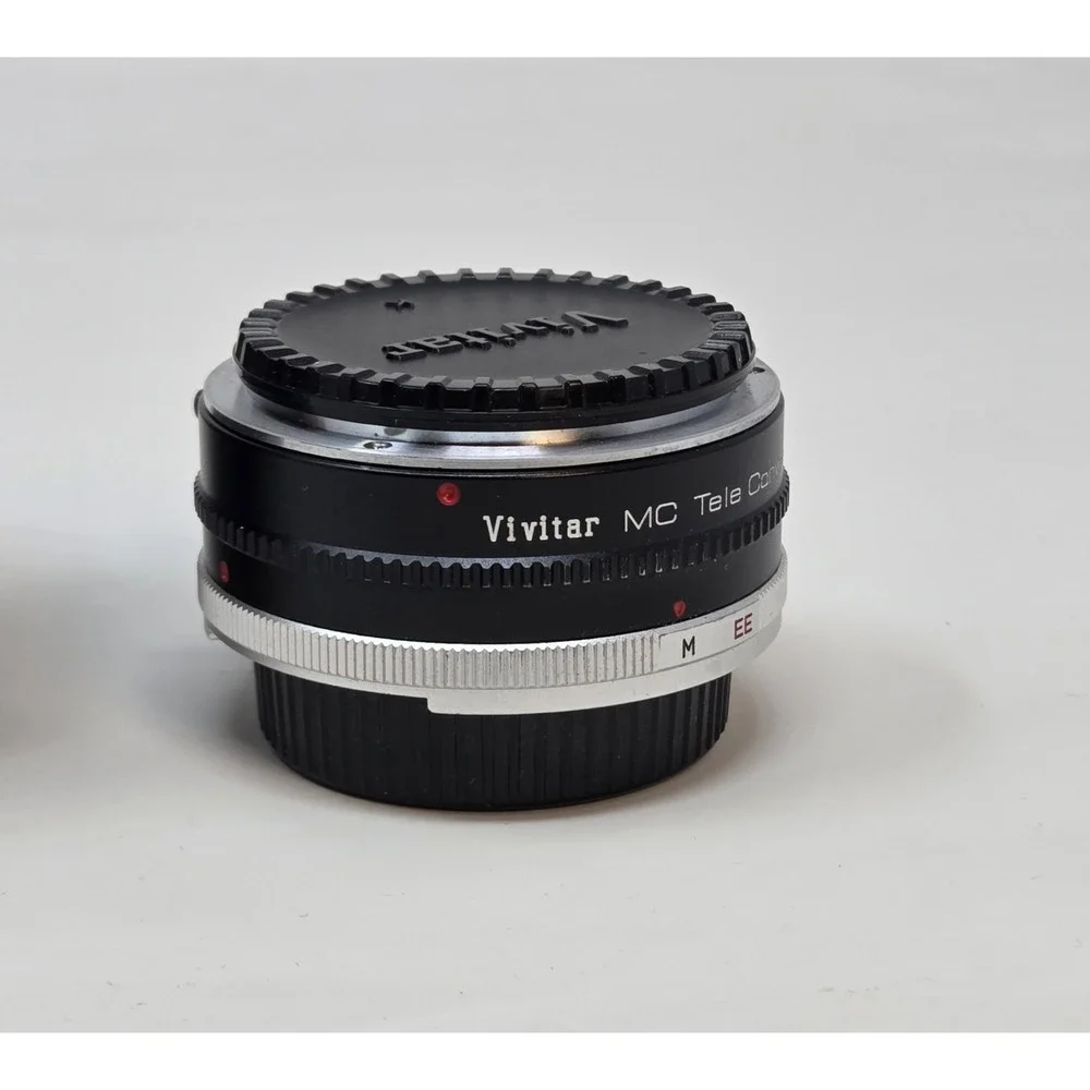 Vivitar MC Tele Converter 2X-7 Konica AR Mount Multi-Coated w/ Caps & Case Japan